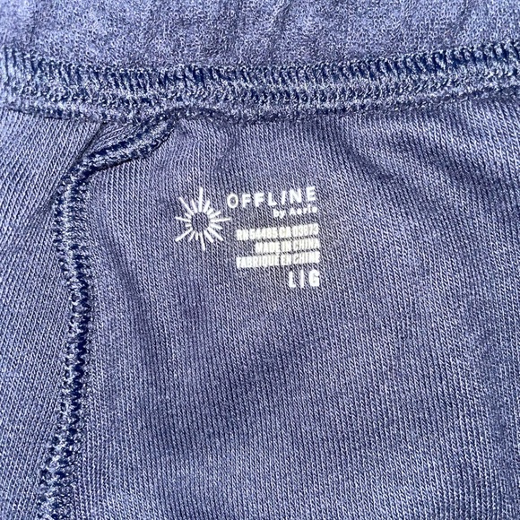 NWT - Aerie Navy Blue Summer Lights Terry Jogger - Size: L - Picture 3 of 4